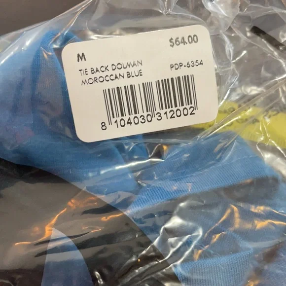 GLYDER Moroccan Blue Dolman Top M - Picture 4 of 6